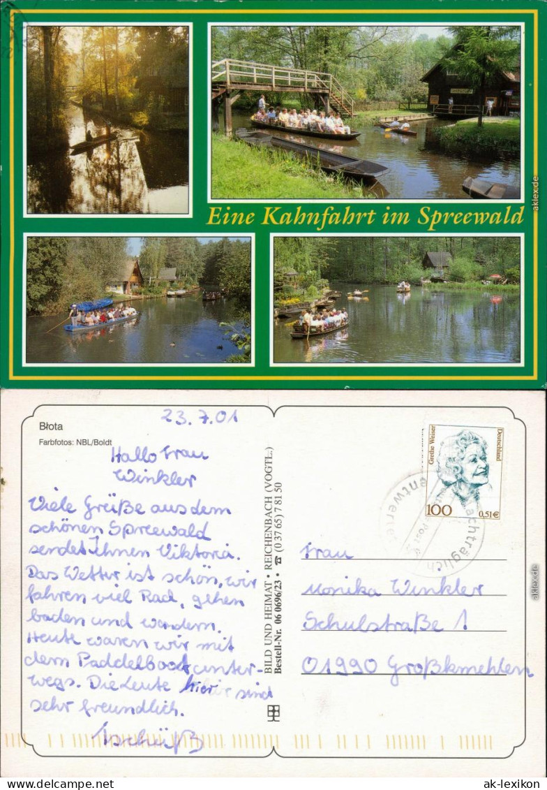 Lübben (Spreewald) Lubin (Błota) Spreewaldkähne, Brücke, Kanal G2001 - Lübben (Spreewald)