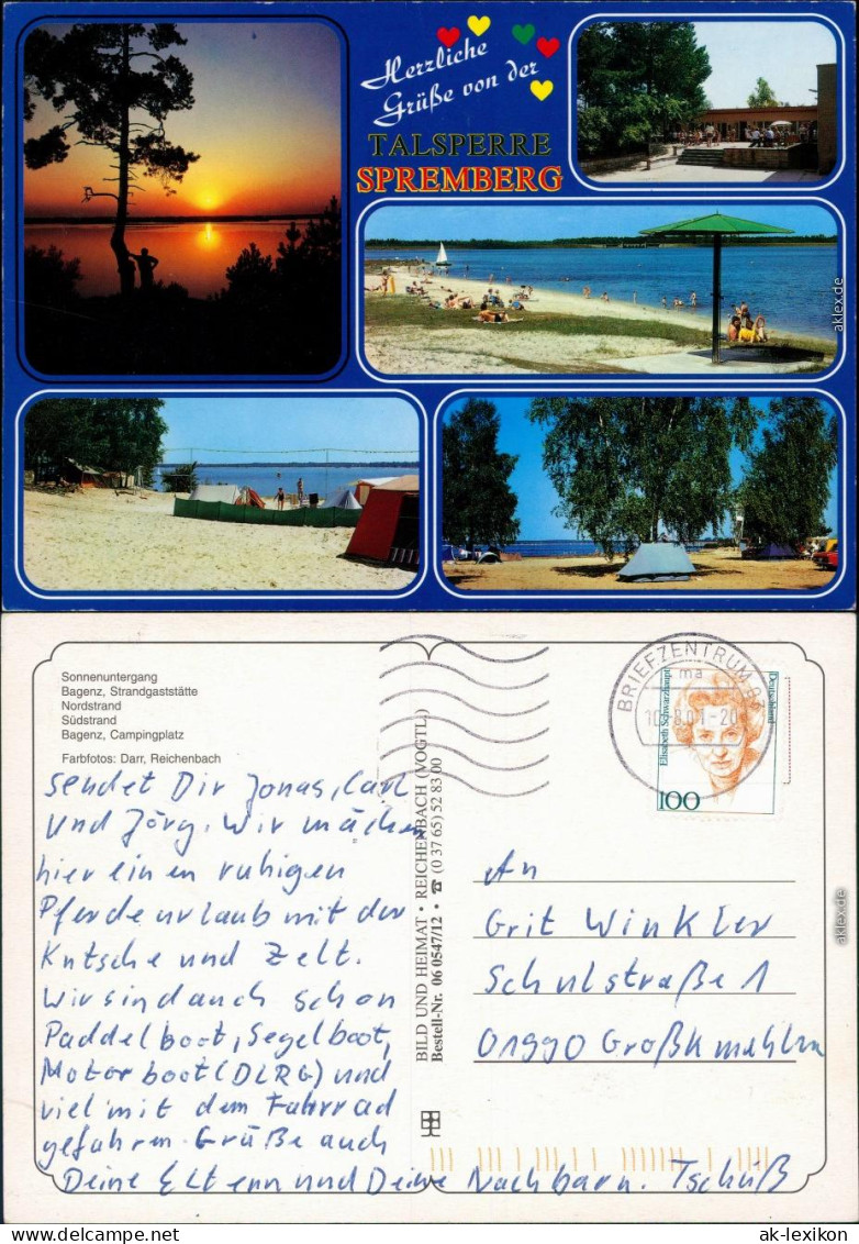 Spremberg Grodk Sonnenuntergang, Bagenz - Strandgaststätte,   Campingplatz 2001 - Spremberg