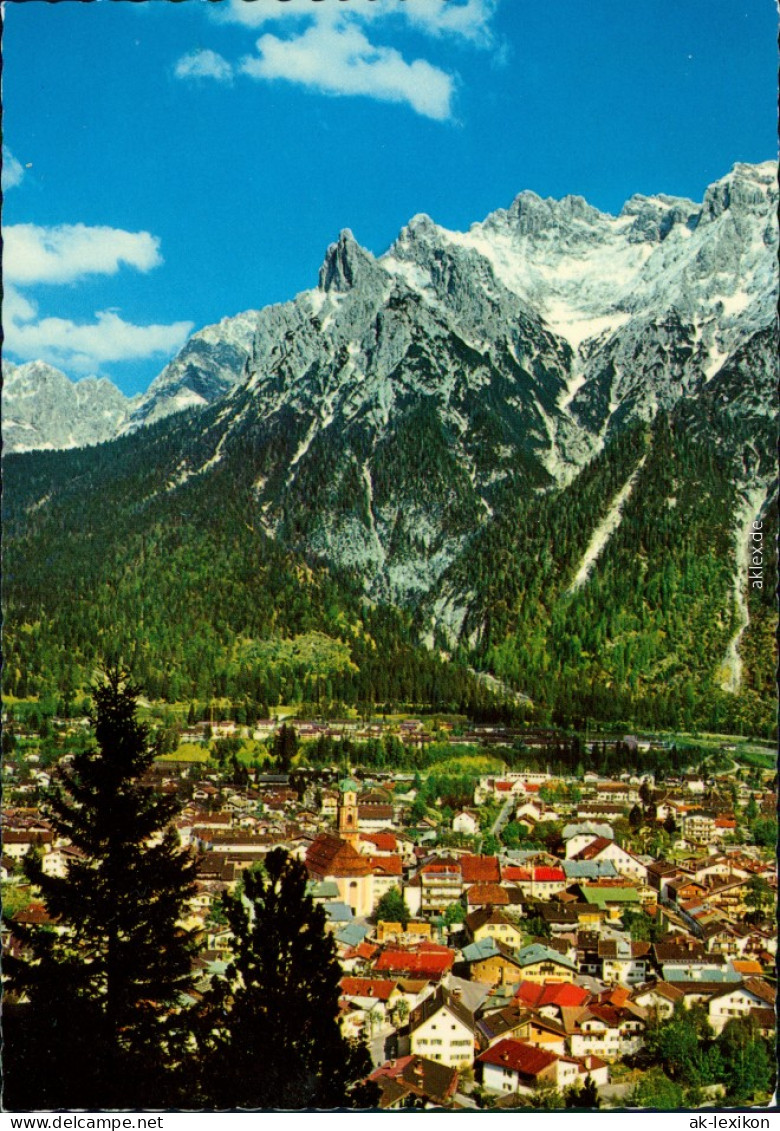 Ansichtskarte Mittenwald Panorama-Ansicht, Karwendelgebirge 1977 - Mittenwald