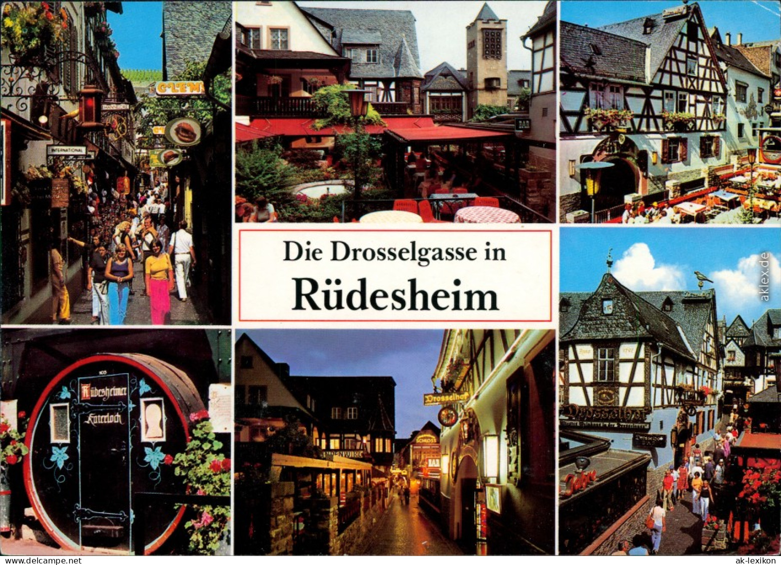 Ansichtskarte Rüdesheim (Rhein) Drosselgasse 1988 - Ruedesheim A. Rh.