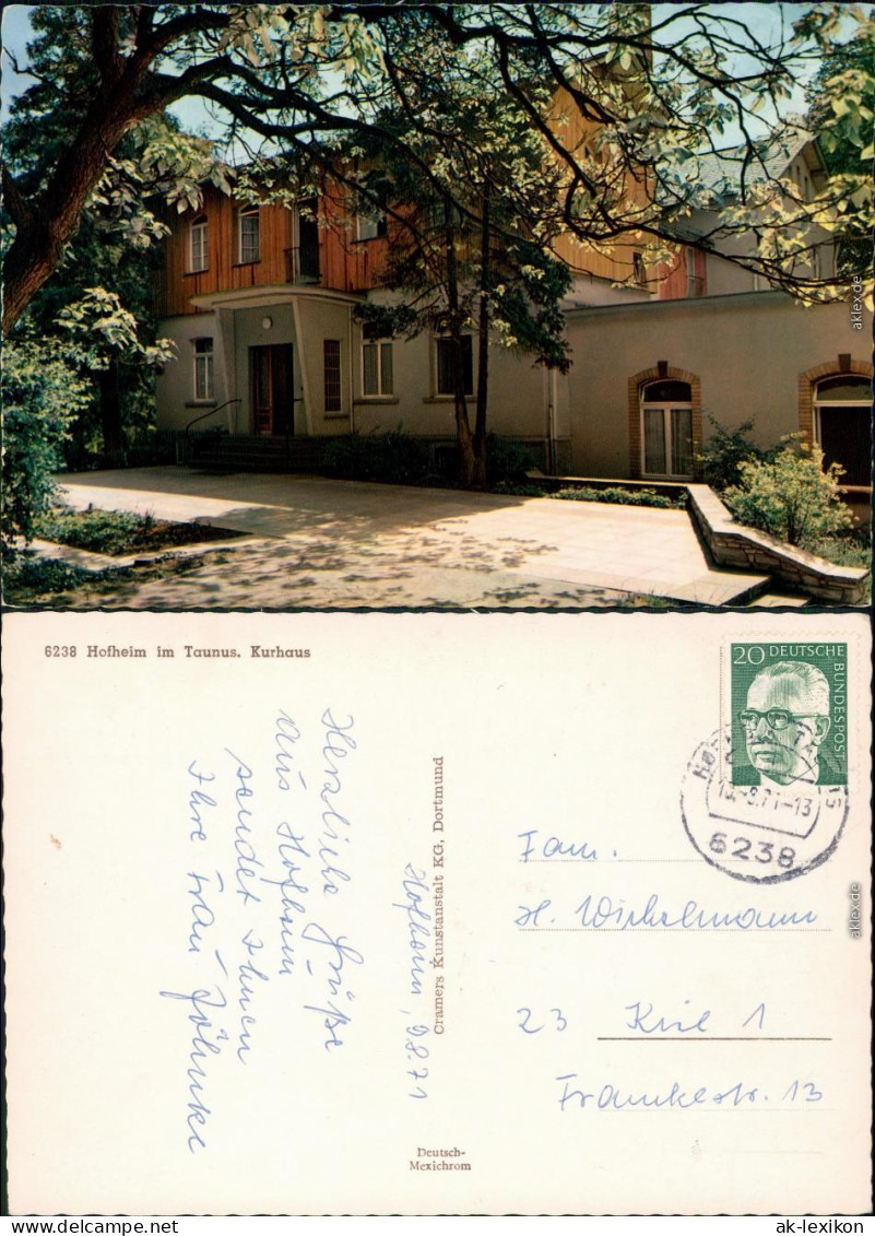 Ansichtskarte Hofheim (Taunus) Kurhaus 1971 - Hofheim