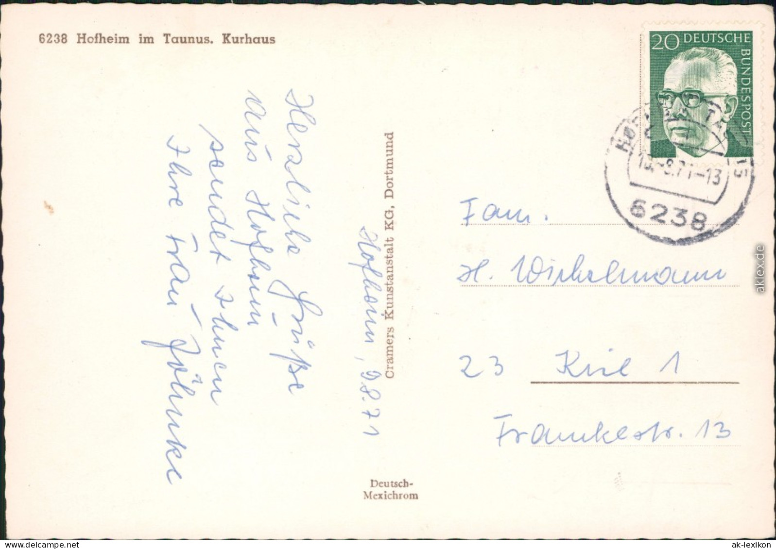 Ansichtskarte Hofheim (Taunus) Kurhaus 1971 - Hofheim