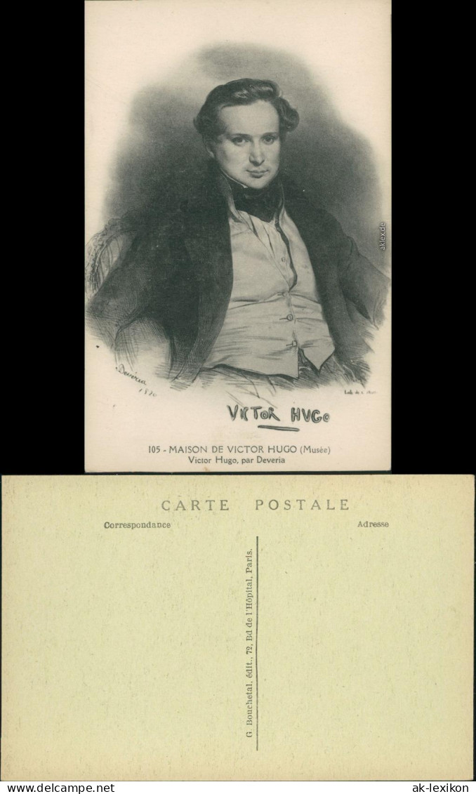 Ansichtskarte  Victor Hugo, Par Deveria MAISON DE VICTOR HUGO 191 - Voor 1900