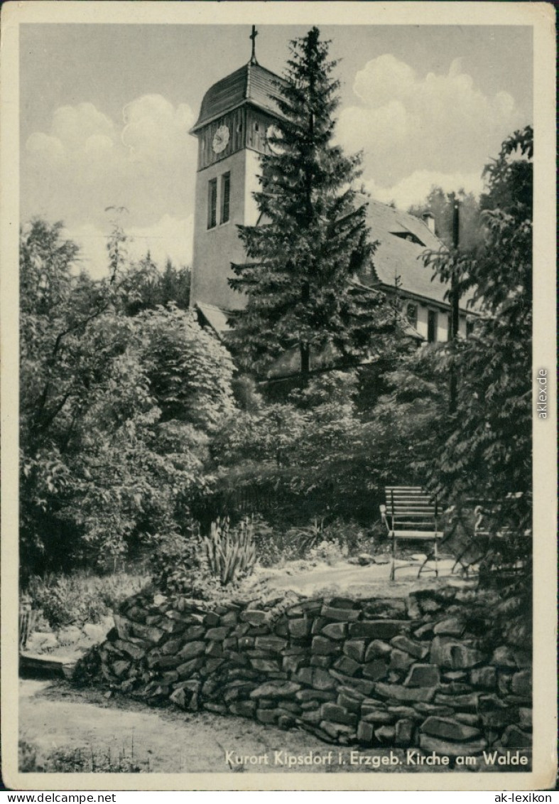 Ansichtskarte Kipsdorf-Altenberg (Erzgebirge) Berg-Kirche 1956 - Kipsdorf