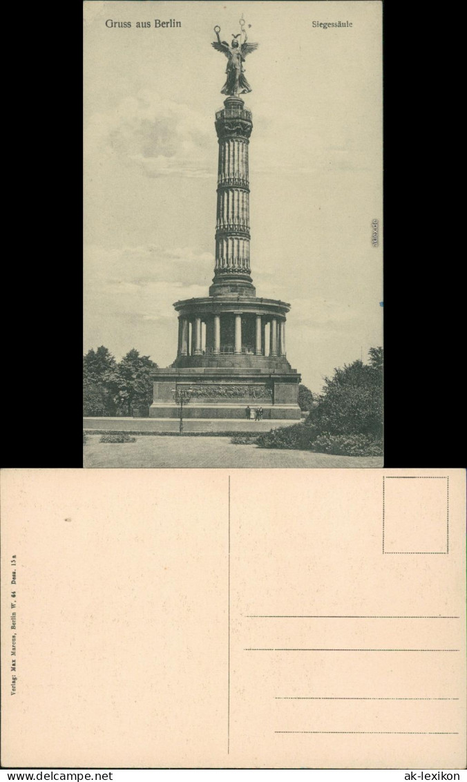 Ansichtskarte Mitte-Berlin Siegessäule 1918 - Mitte