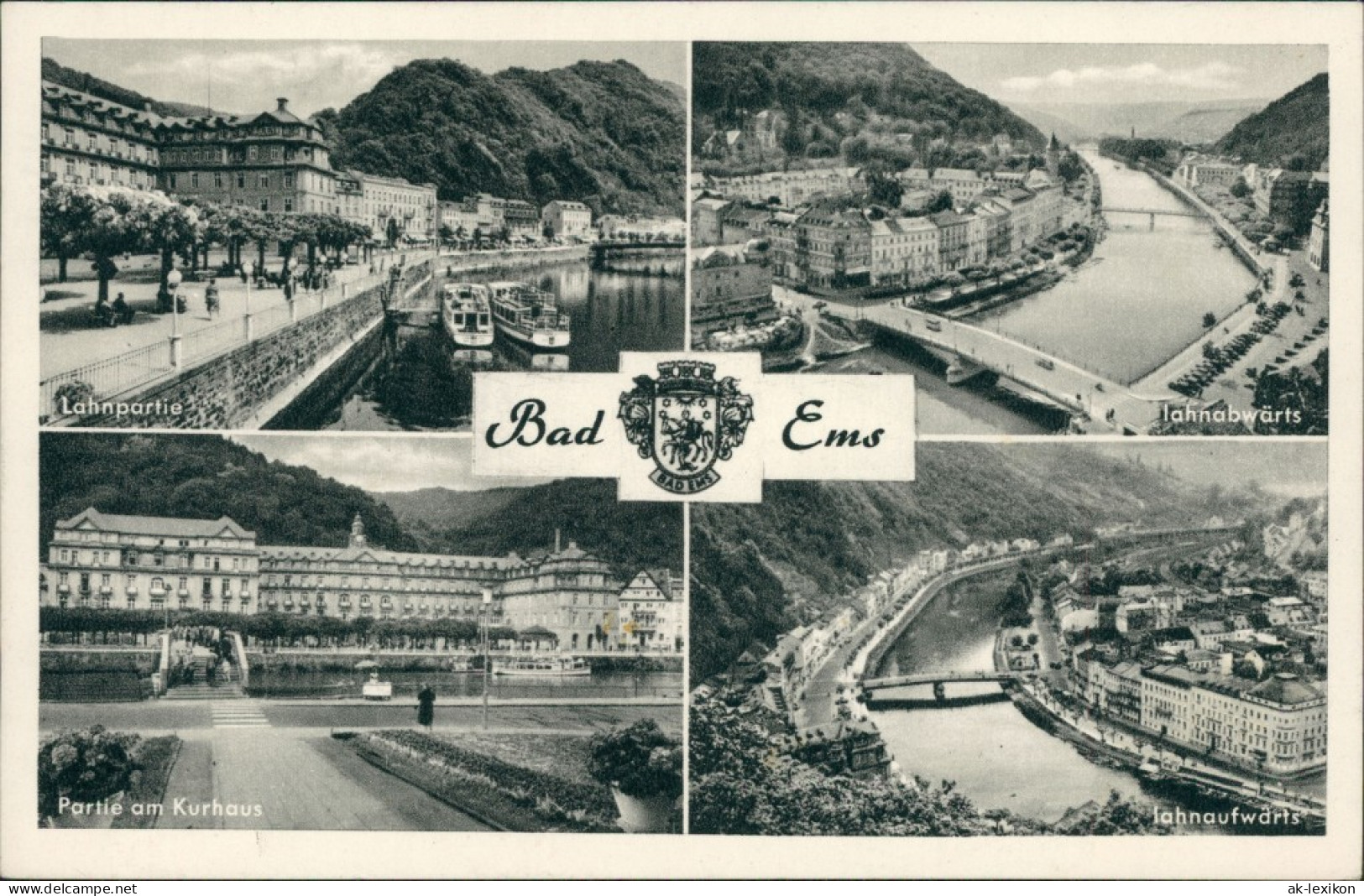 Ansichtskarte Bad Ems Lahnpartie, Kurhaus, Luftbild 1980 - Bad Ems