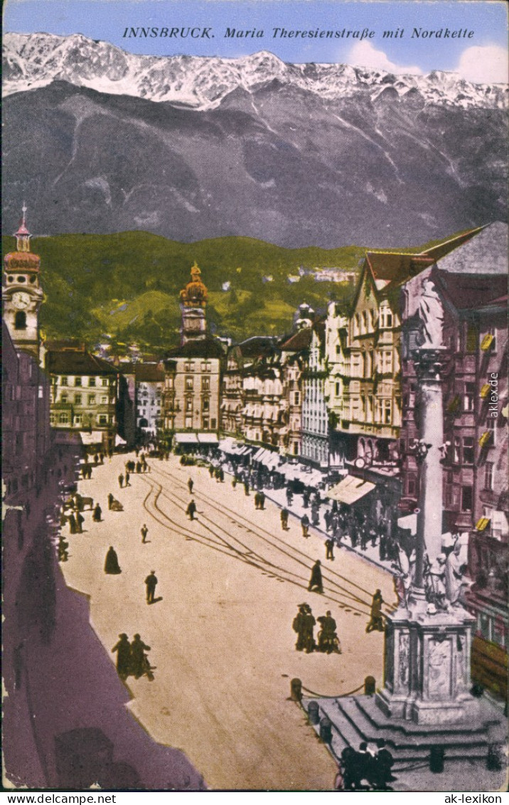 Ansichtskarte Innsbruck Maria Theresienstraße Mit Nordkette 1926 - Innsbruck