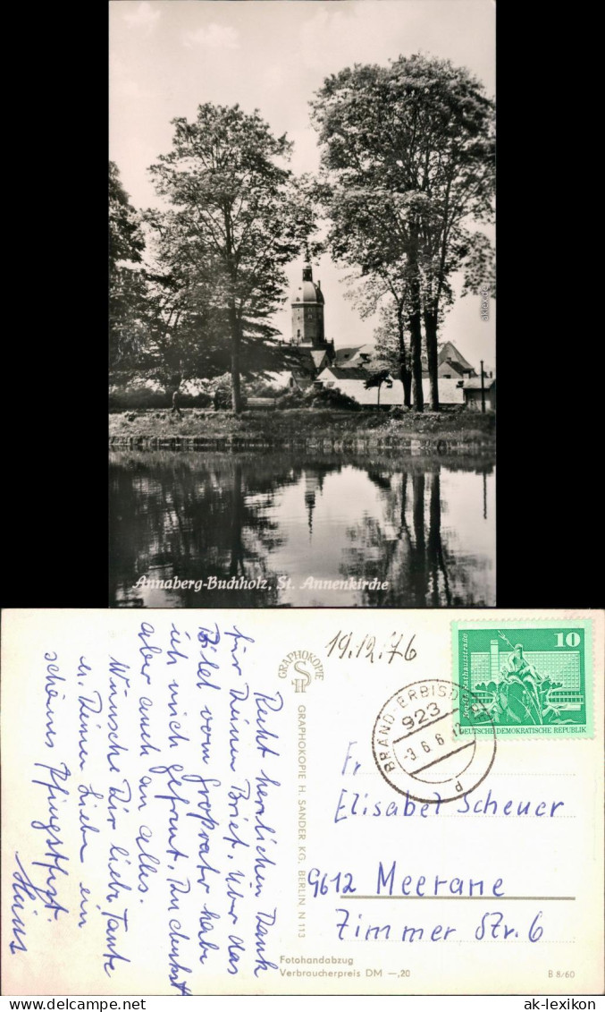 Ansichtskarte Annaberg-Buchholz St. Annenkirche Am Teich 1960 - Annaberg-Buchholz