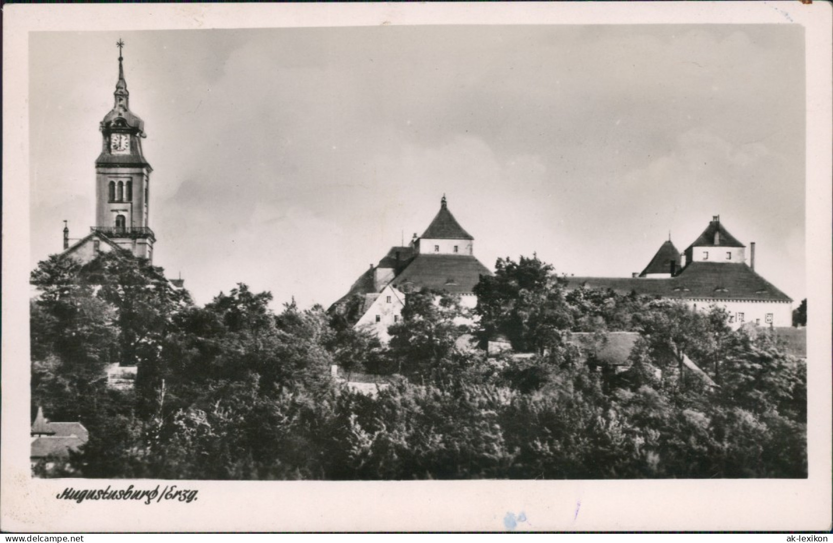 Ansichtskarte Augustusburg Blick Auf Burg Und Kirche 1954 - Augustusburg