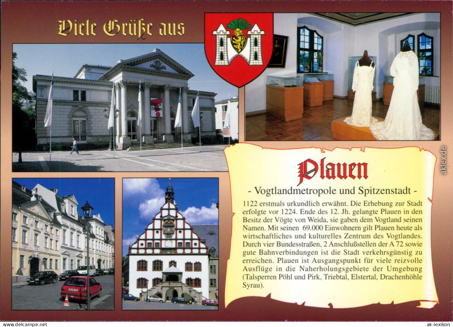 Plauen (Vogtland) Vogtlandmuseum, Theater, Spitzenmuseum, Altes Rathaus 2002 - Plauen