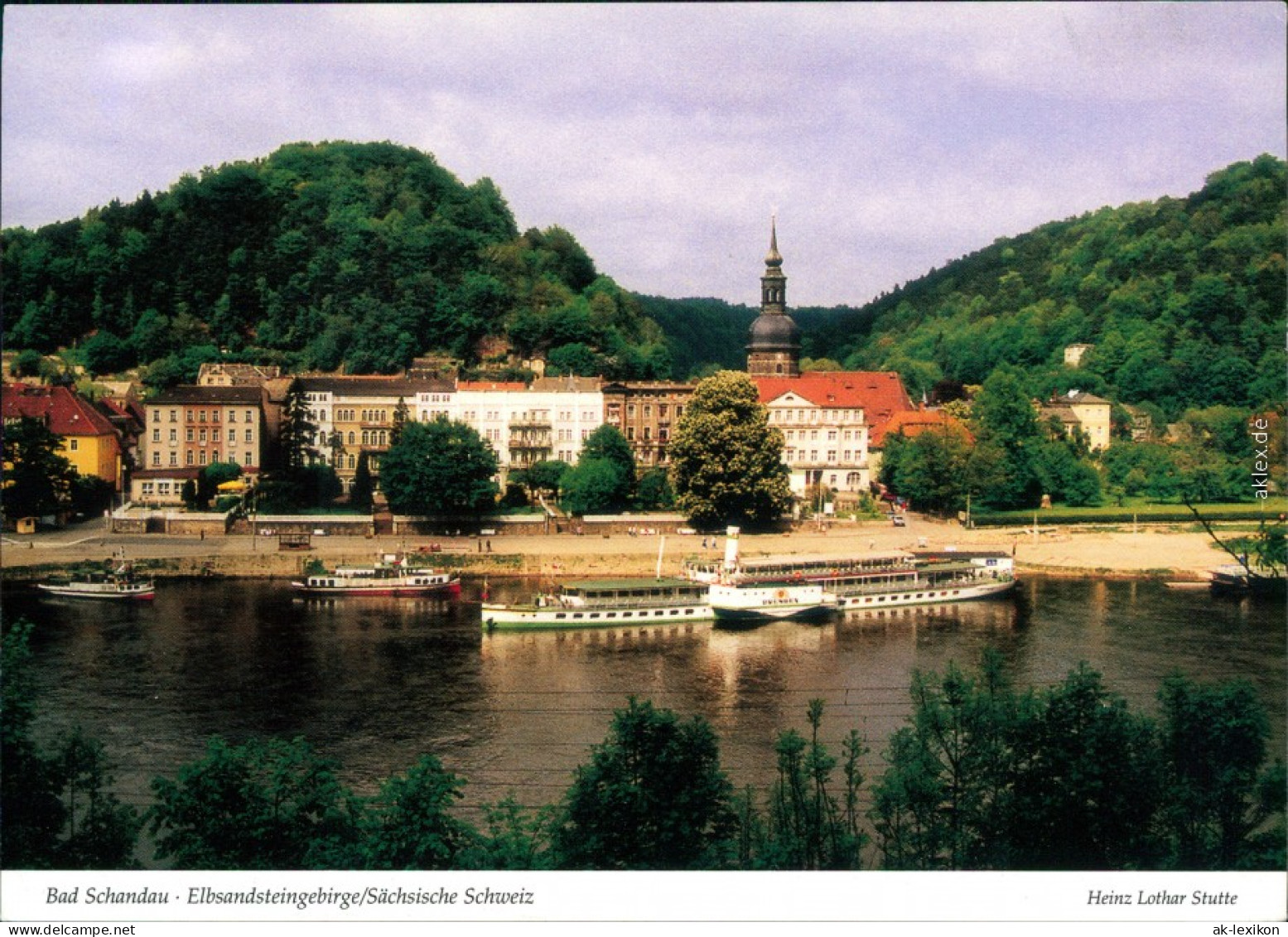 Ansichtskarte Bad Schandau Am Elbufer, Elbdampfer 2008 - Bad Schandau