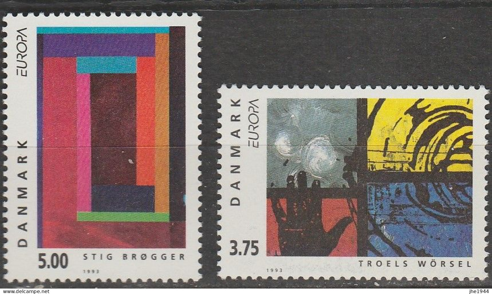 Danemark Europa 1993 N° 1055/ 1056 ** Art Contemporain - 1993