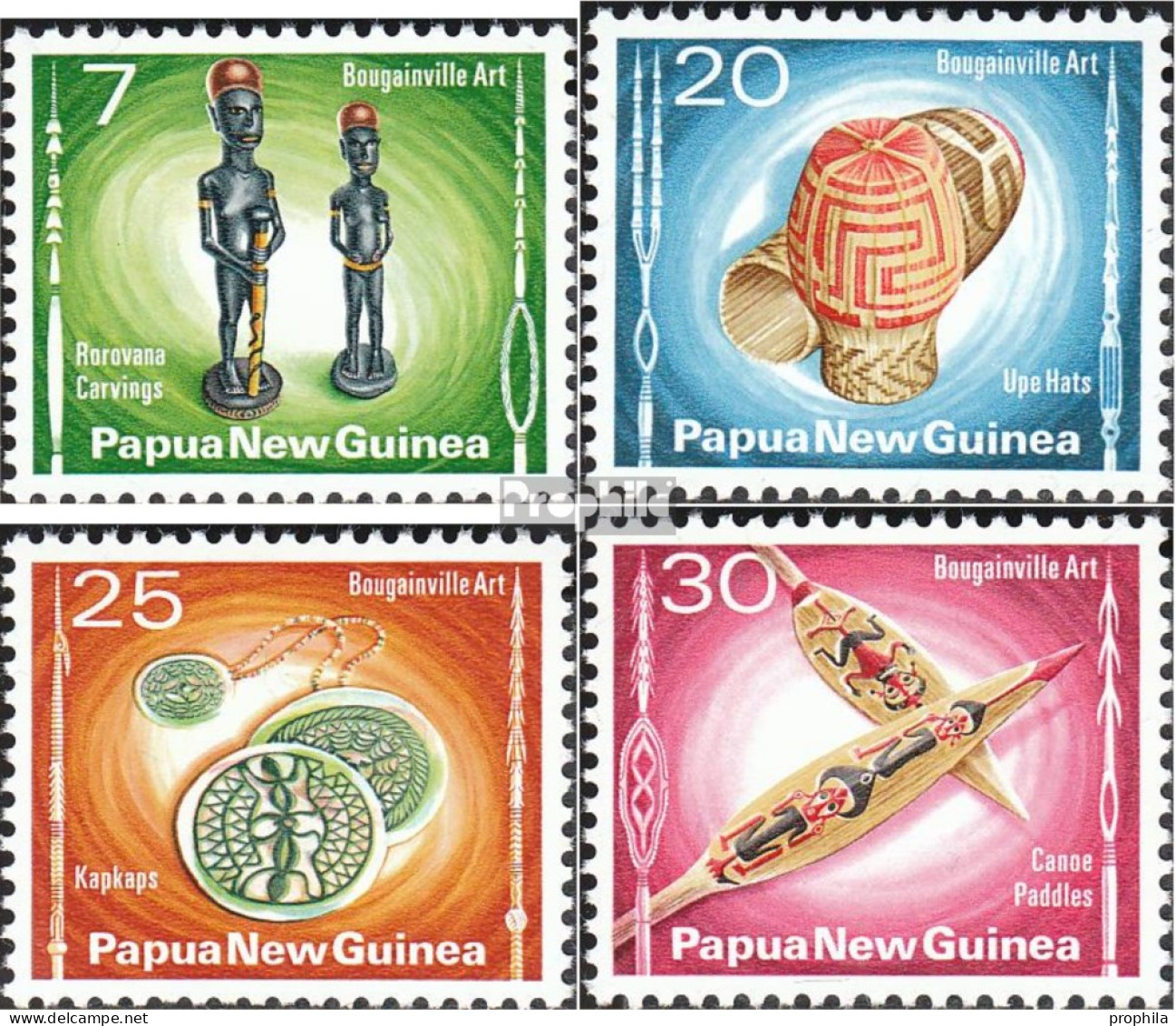 Papua-Neuguinea 302-305 (kompl.Ausg.) Postfrisch 1976 Kunst - Papua Nuova Guinea