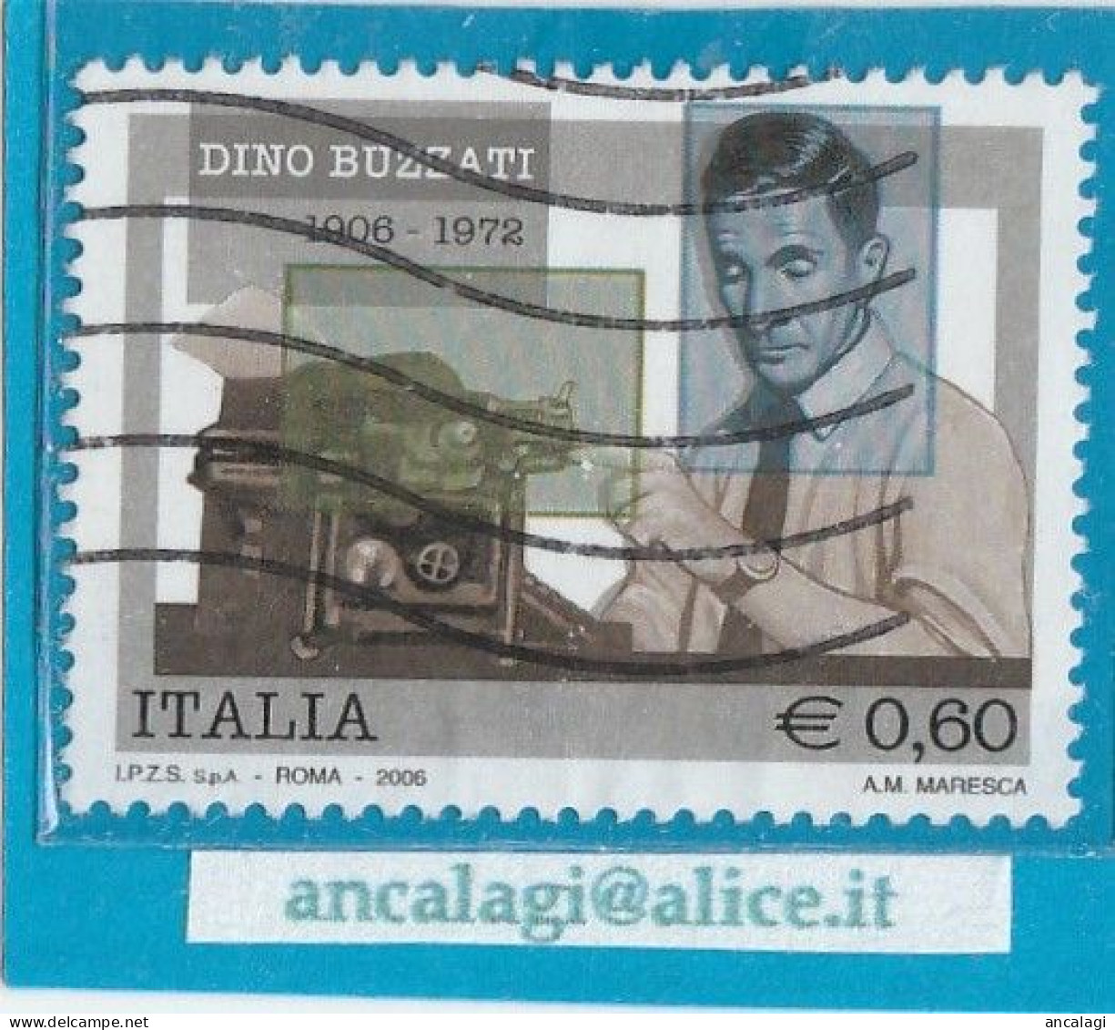 USATI ITALIA 2006 - Ref.1031 "DINO BUZZATI" 1 Val. - - 2001-10: Usati