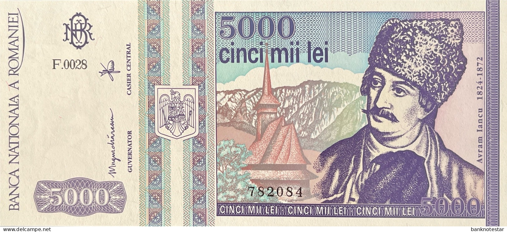 Romania 5.000 Lei, P-104 (May 1993) - UNC - Rumania