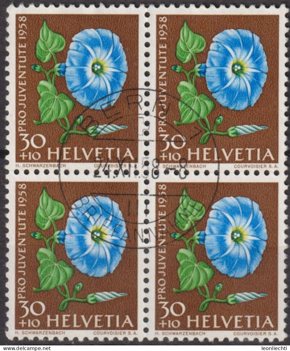 1958 Schweiz Pro Juventute ° Mi:CH 666 Yt:CH 619, Zum:CH J178, Prunkwinde - Used Stamps