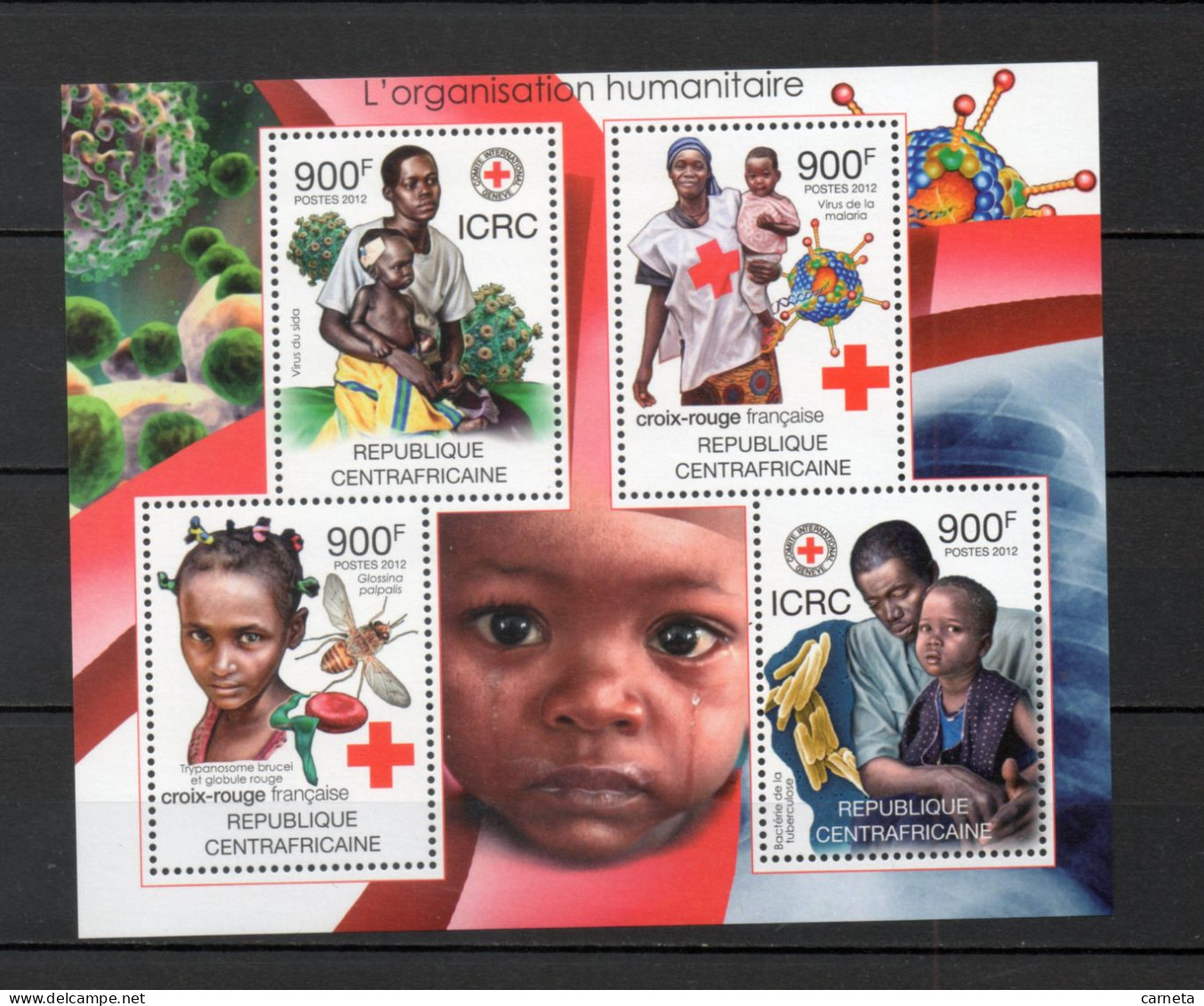 CENTRAFRIQUE N° 2312 à 2315   NEUFS SANS CHARNIERE COTE 20.00€    CROIX ROUGE - Central African Republic