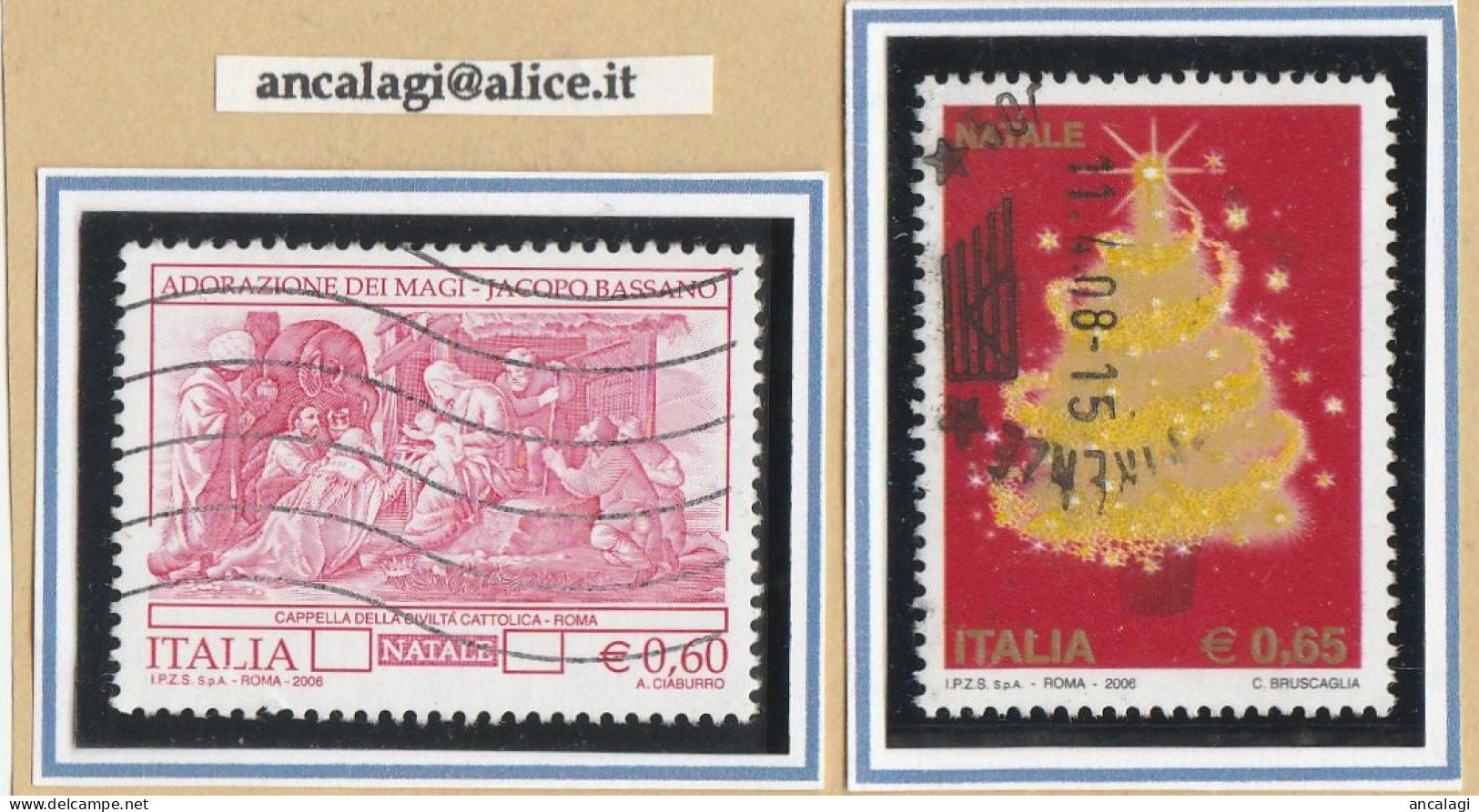 USATI ITALIA 2006 - Ref.1032 "NATALE" Serie Di 2 Val. - - 2001-10: Used