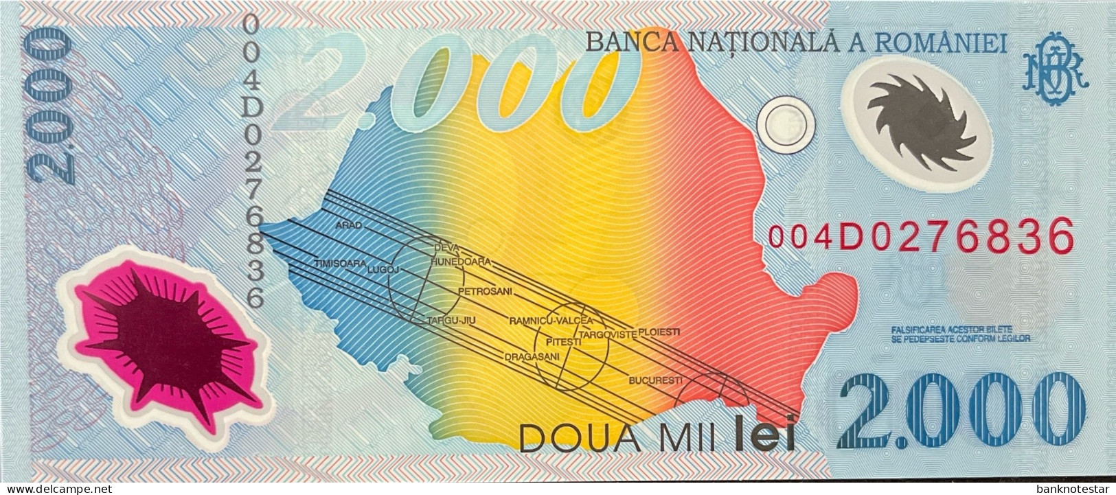Romania 2.000 Lei, P-111b (1999) - UNC - Rumänien