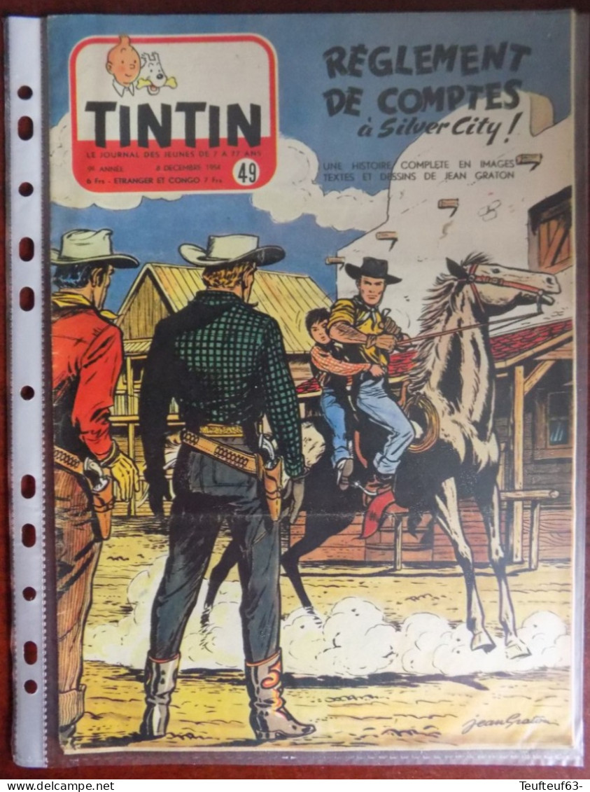 Tintin N° 49/1954 Couv. Graton - Kuifje