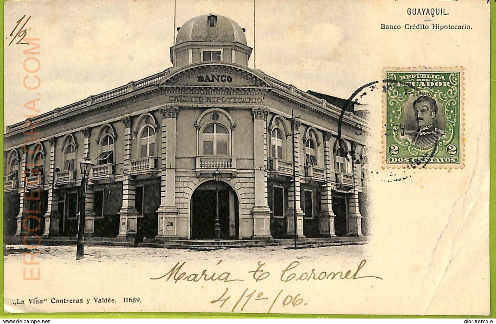 Af2359 - ECUADOR - Vintage Postcard - Guayaquil - 1906 - Equateur