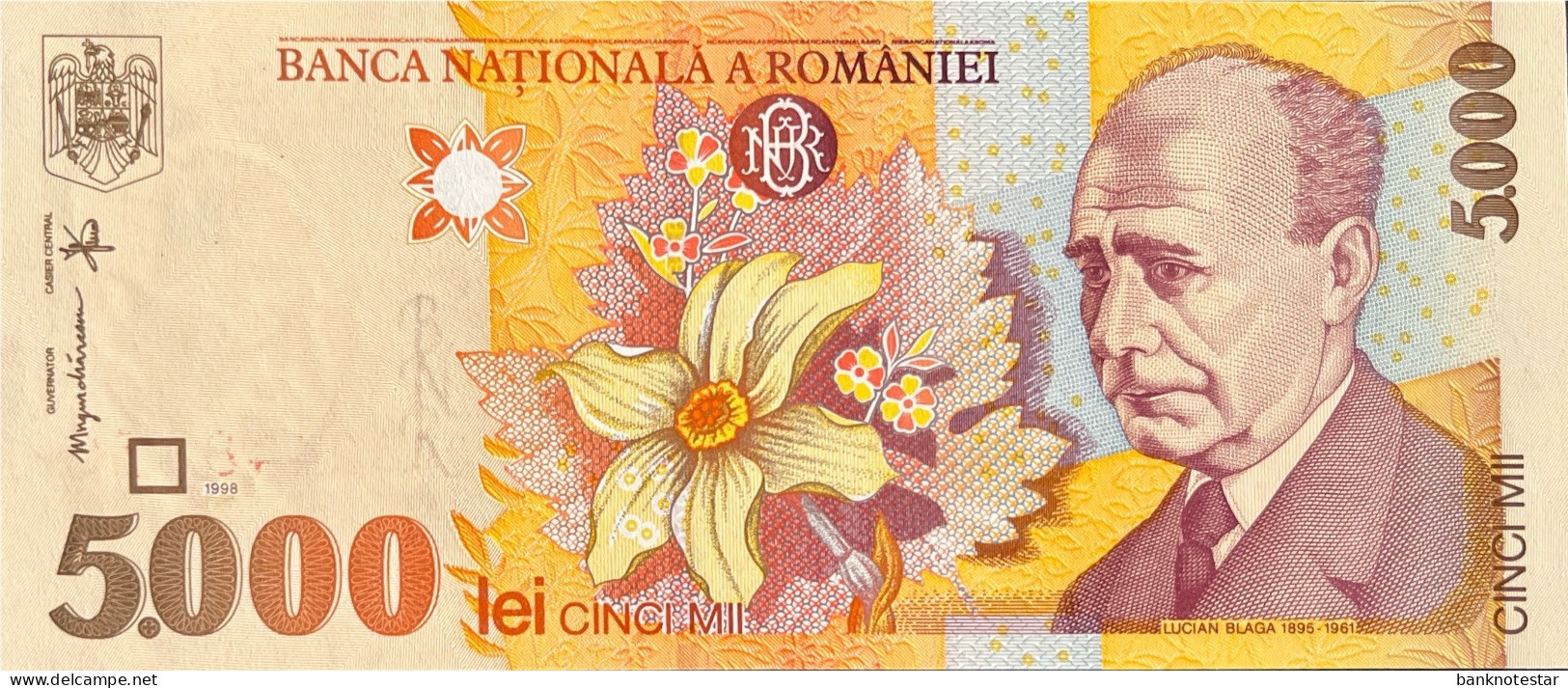 Romania 5.000 Lei, P-107a (1998) - UNC - Roumanie