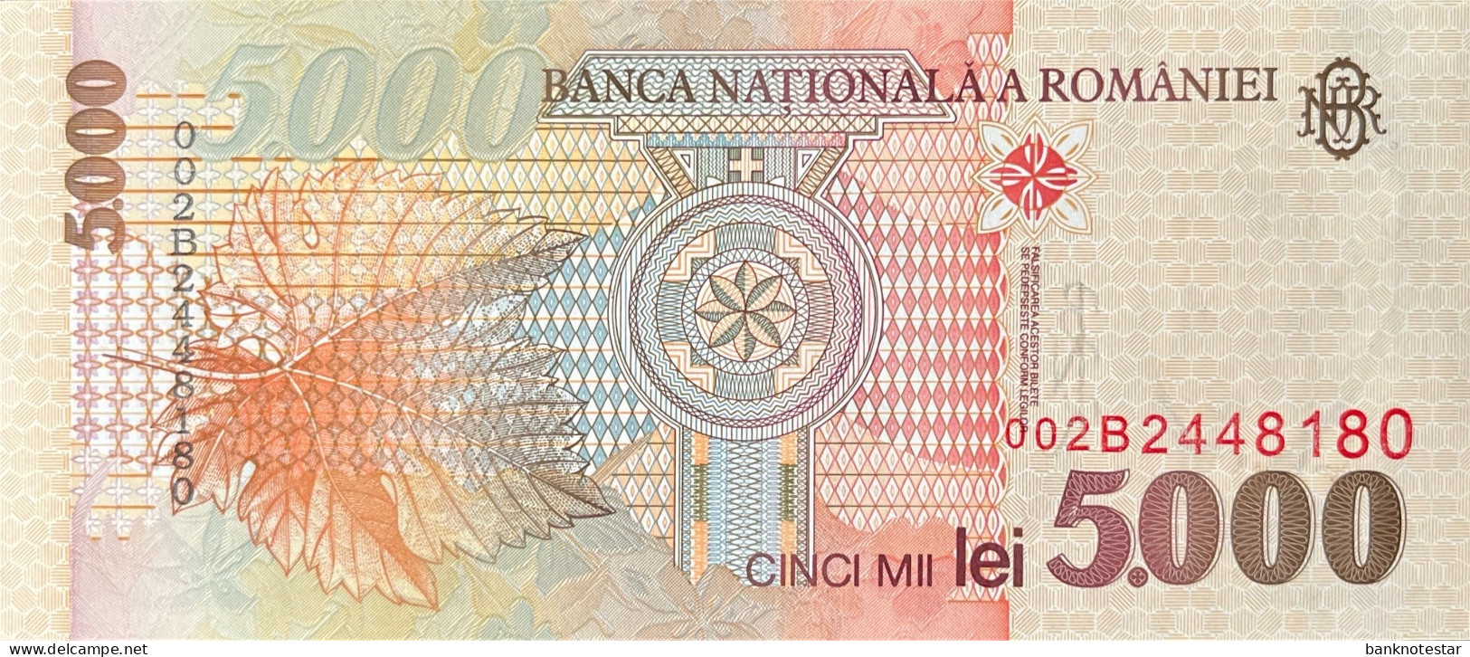 Romania 5.000 Lei, P-107a (1998) - UNC - Rumänien