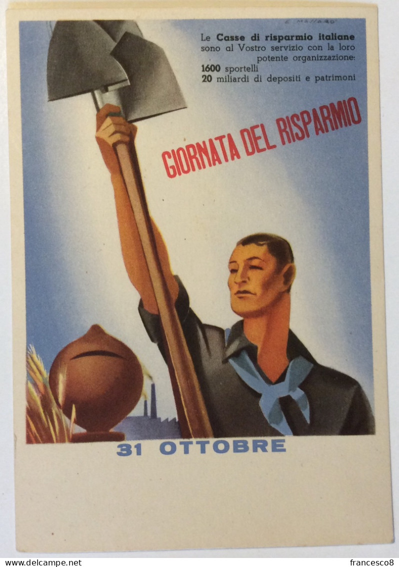 1941 GIORNATA DEL RISPARMIO 31 OTTOBRE Cassa Di Risparmio Di Gorizia - Banken