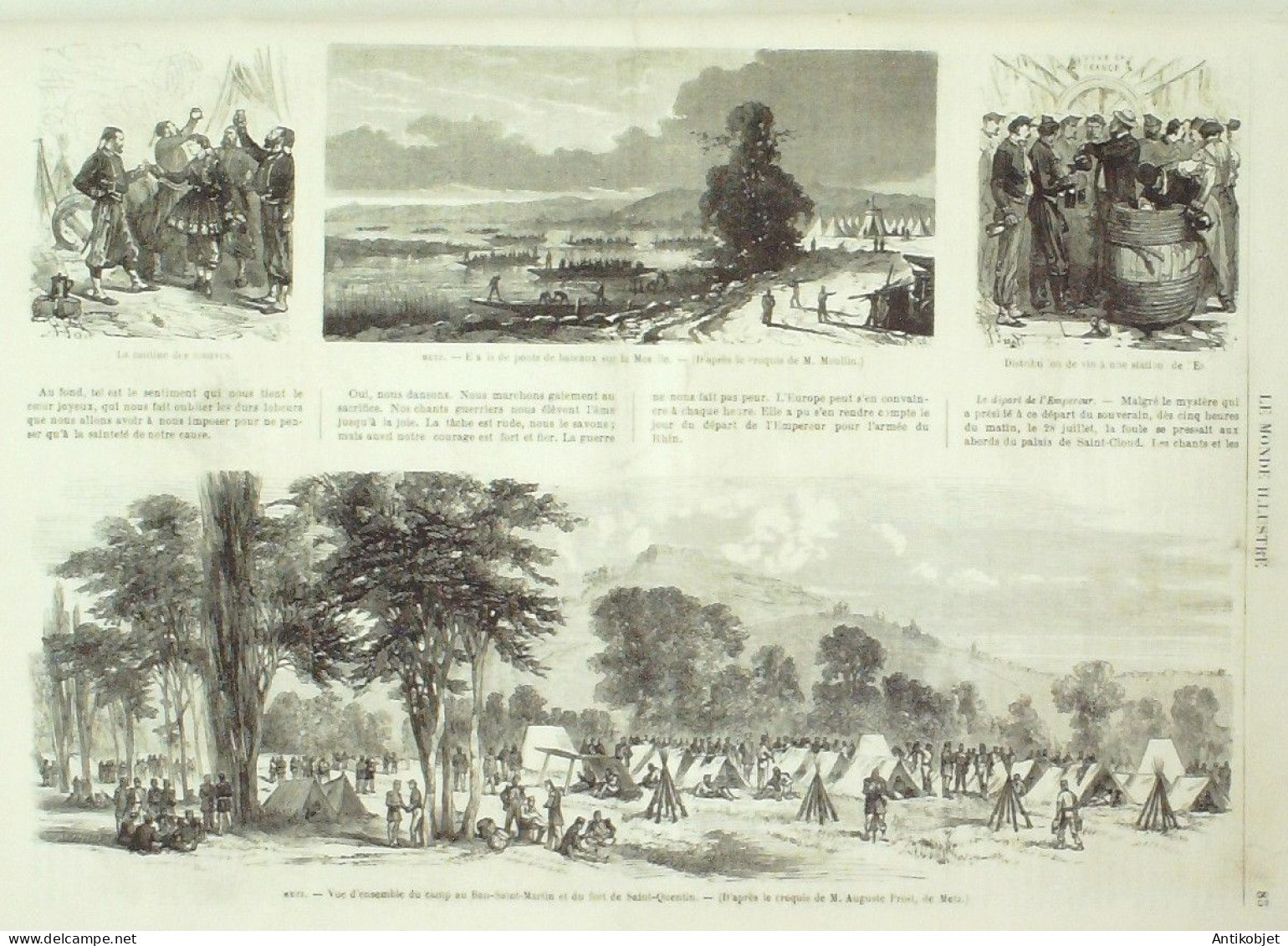 Le Monde Illustré 1870 N°695 Metz Sarrebrûck (57) St-Cloud (92) Chine Tien-Tsin - 1850 - 1899