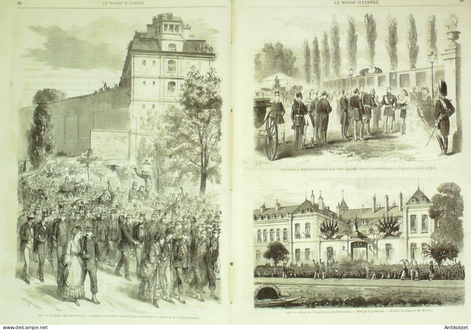 Le Monde Illustré 1870 N°695 Metz Sarrebrûck (57) St-Cloud (92) Chine Tien-Tsin - 1850 - 1899