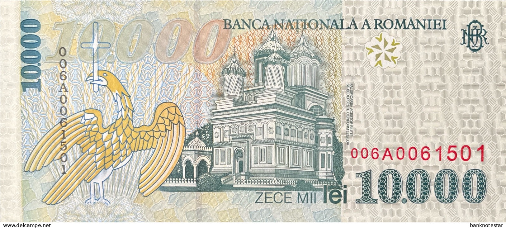 Romania 10.000 Lei, P-108a (1999) - UNC - Rumania