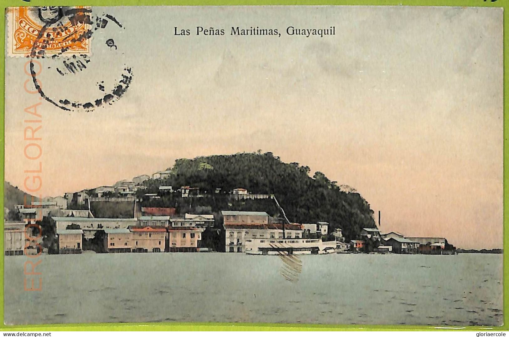 Af2362 - ECUADOR - Vintage Postcard - Guayaquil - Las Penas Maritimas - 1908 - Equateur