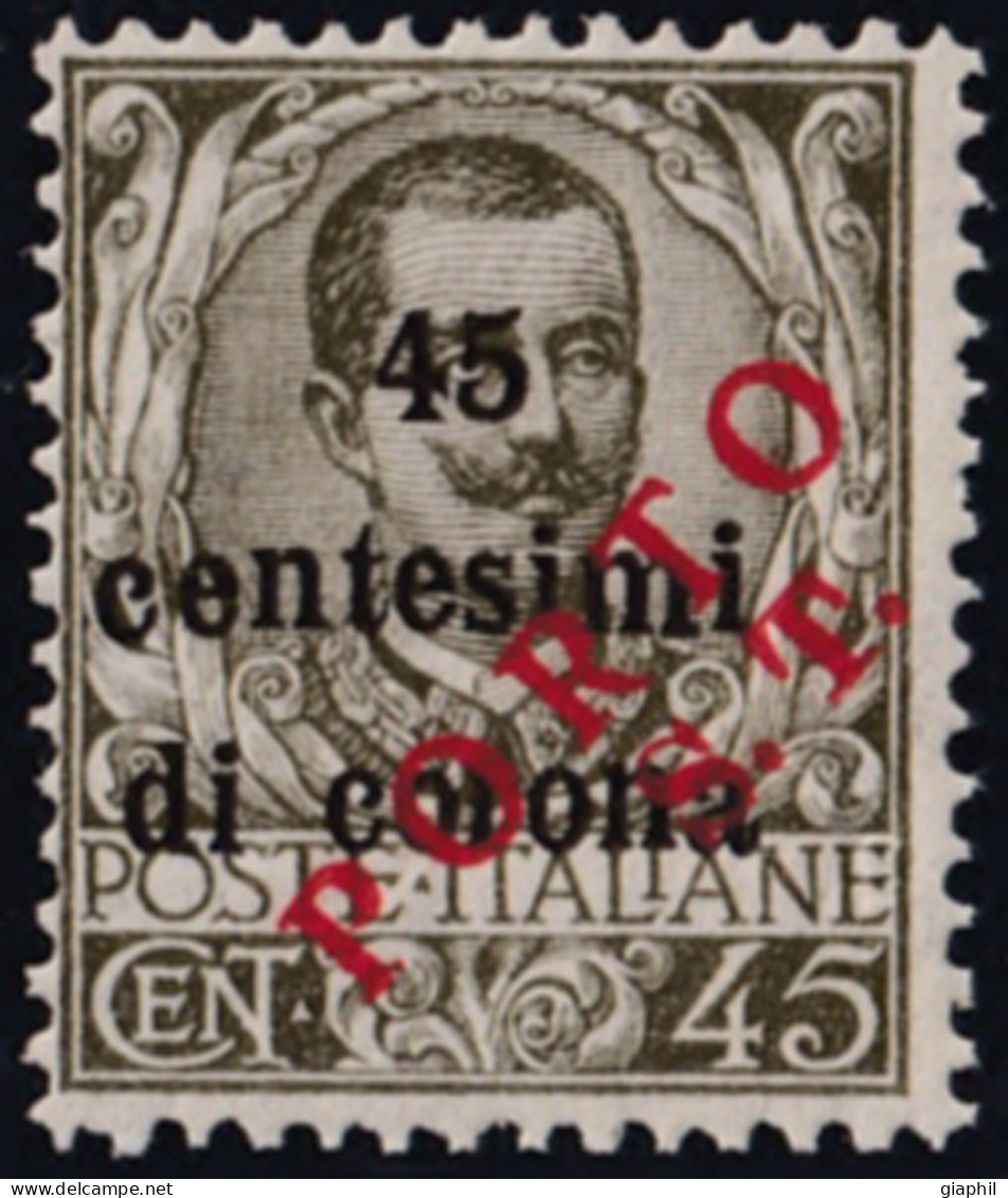 ITALIA TRENTINO-ALTO ADIGE 1919 SEGNATASSE PROVVISORI 45 C. (Sass. BZ3/140) NUOVO INTEGRO - Trentino