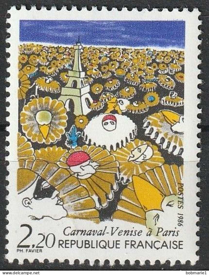 Carnaval De Venise À Paris. Timbre Neuf** 1986 N° 2395 - Ungebraucht