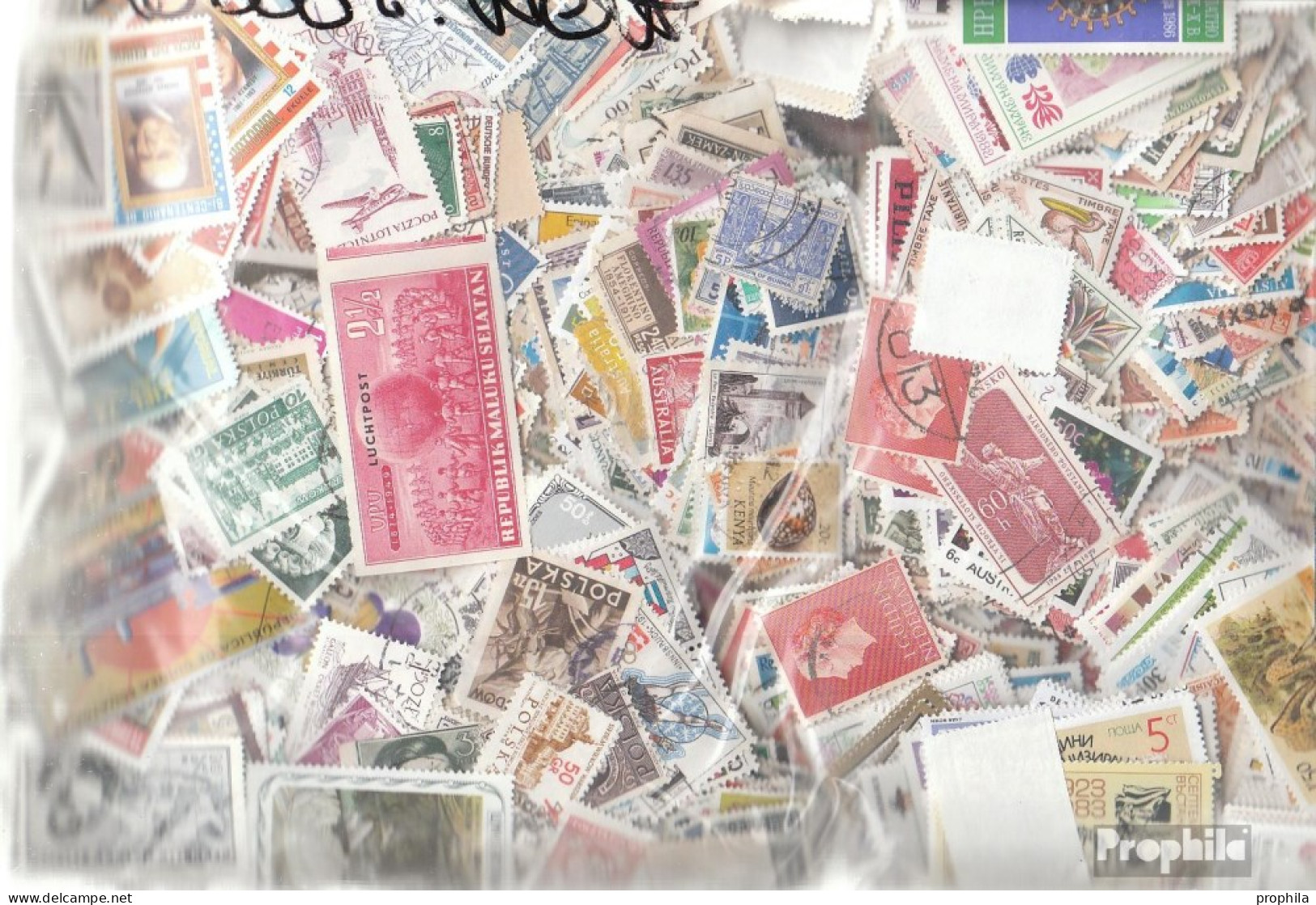 Alle Welt Briefmarken-100.000 Verschiedene Marken - Collections (sans Albums)