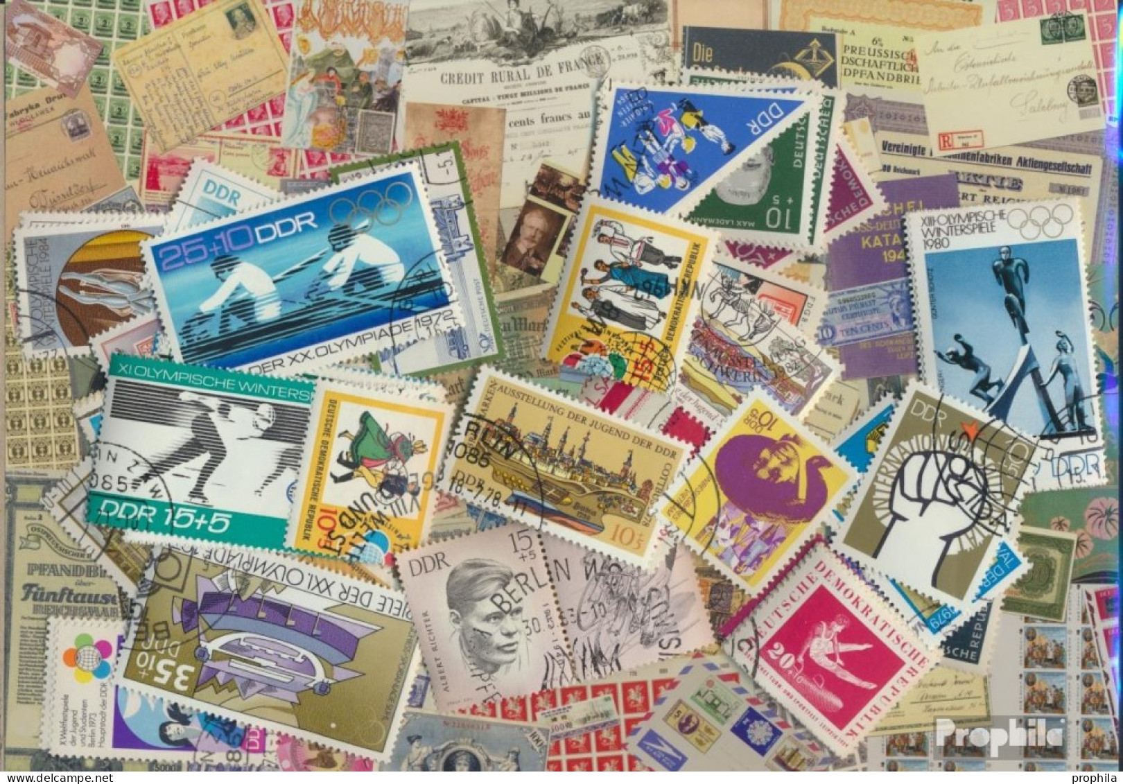 DDR Briefmarken-50 Verschiedene Zuschlagsmarken - Collezioni