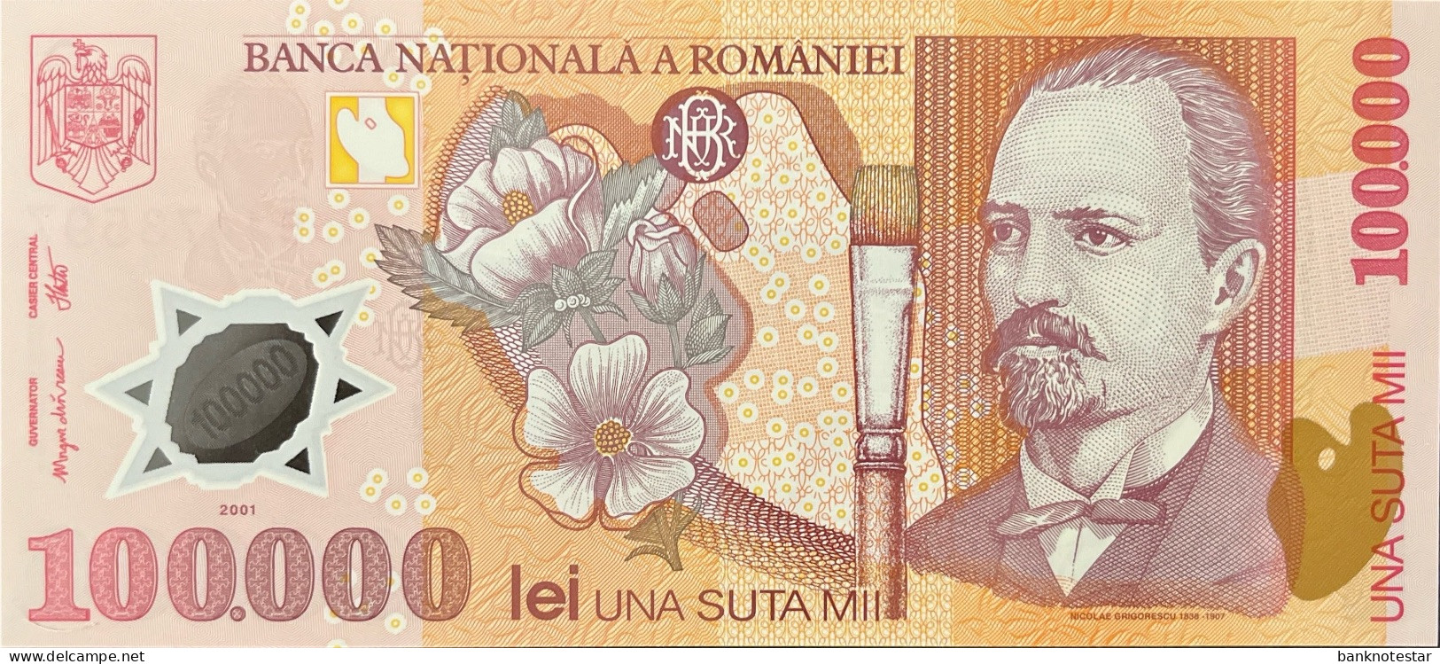 Romania 100.000 Lei, P-114 (2001) - UNC - Roumanie