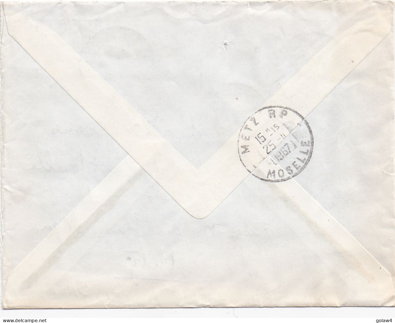 36822# ALGERIE LETTRE RECOMMANDE Obl FLATTERS ORLEANSVILLE 1967 Pour METZ MOSELLE - Algeria (1962-...)