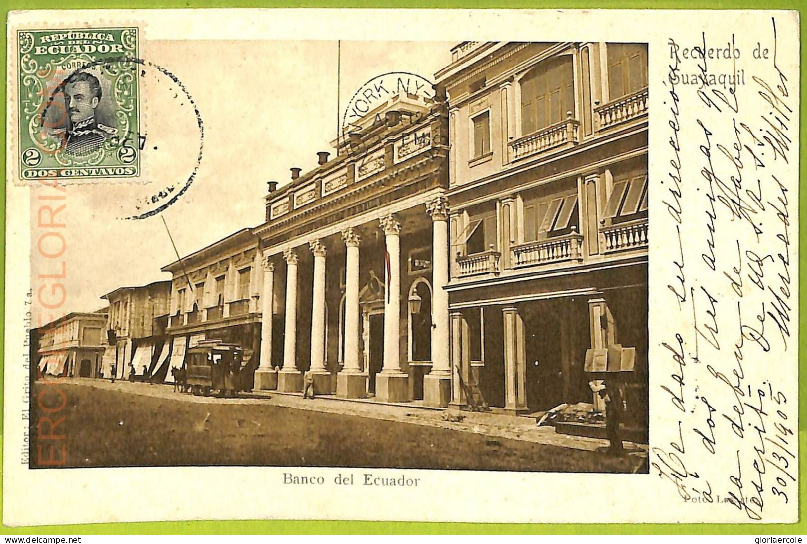 Af2364 - ECUADOR - Vintage Postcard - Guayaquil - 1905 - Ecuador
