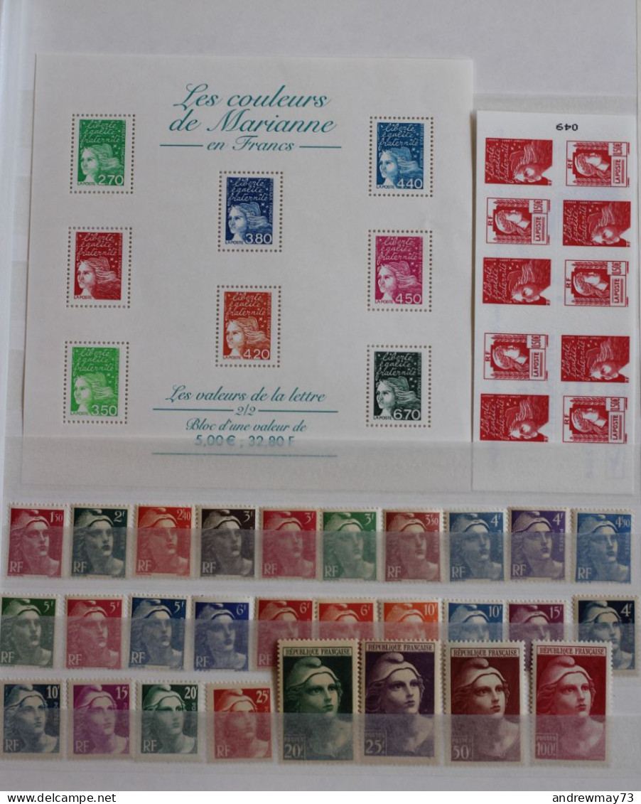 FRANCE- WONDERFUL  MARIANNE SELECTION - MNH FIRST CHOICE - Colecciones Completas