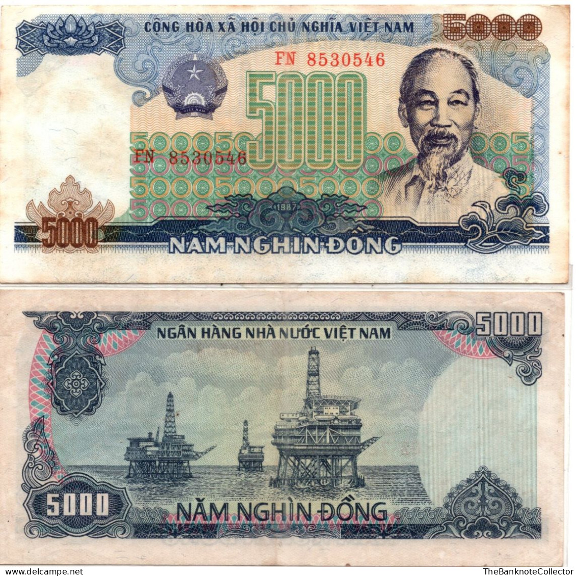 Vietnam 5000 Dong 1987 P-104 UNC Foxing - Viêt-Nam