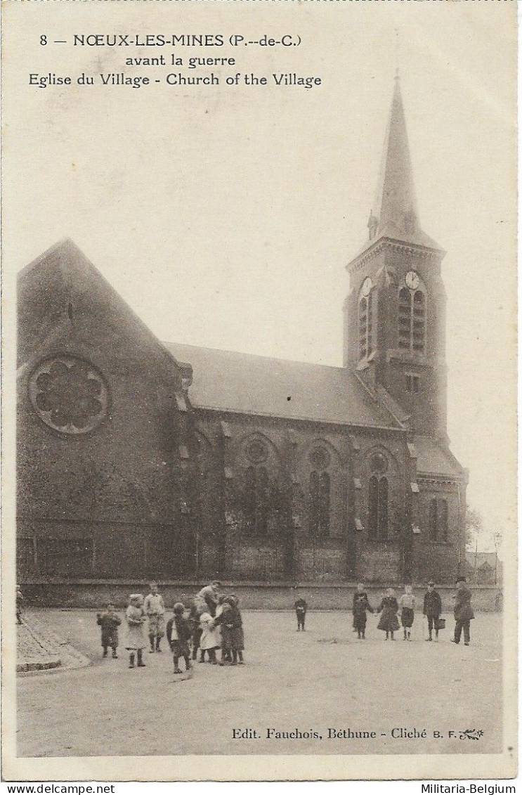 Noeux-les-Mines Avant La Guerre - Eglise Du Village / Church Of The Village - Noeux Les Mines