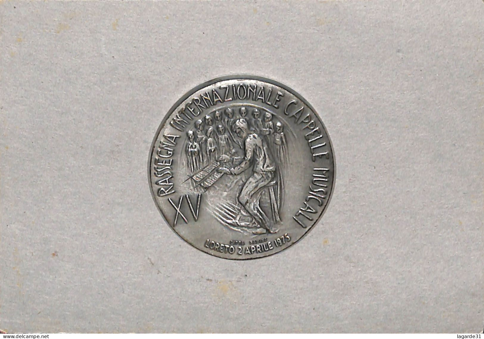 MEDAILLE 60 MM LORETO - XIX RASSEGNA INTERNAZIONALE CAPPELLE MUSICALI 1975 - Sonstige & Ohne Zuordnung