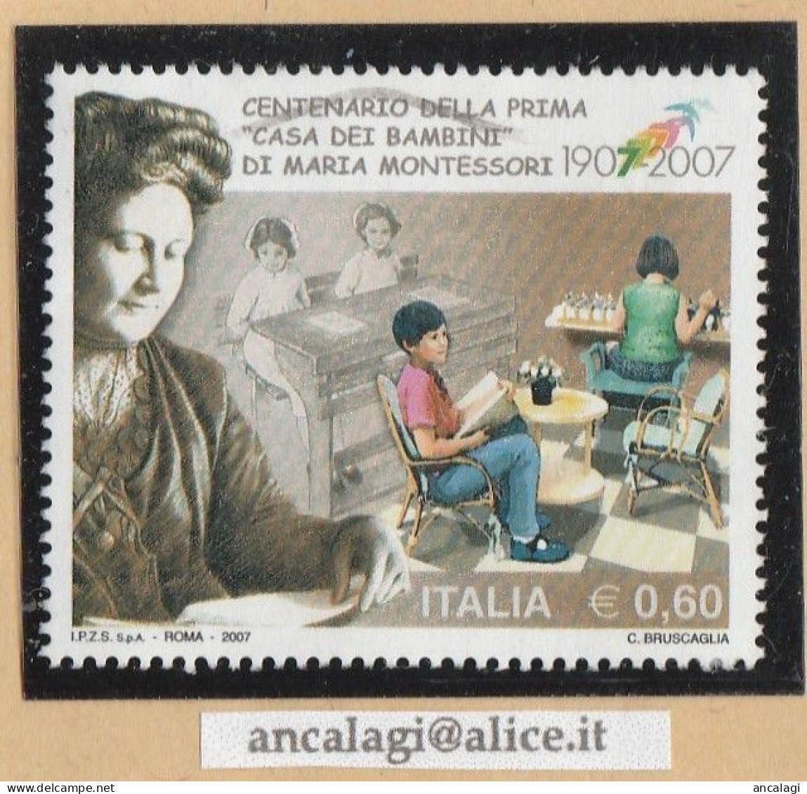 USATI ITALIA 2007 - Ref.1035 "MARIA MONTESSORI" 1 Val. - - 2001-10: Usados