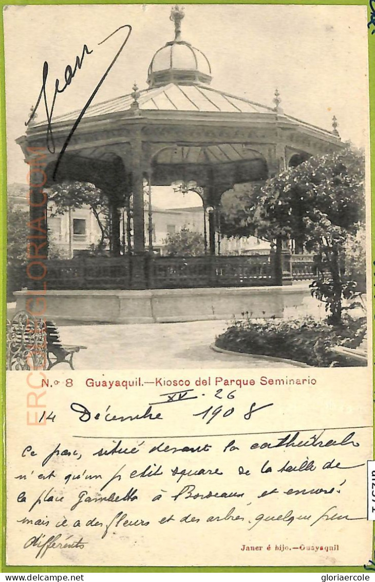 Af2371 - ECUADOR - Vintage Postcard - Guayaquil - 1908 - Equateur