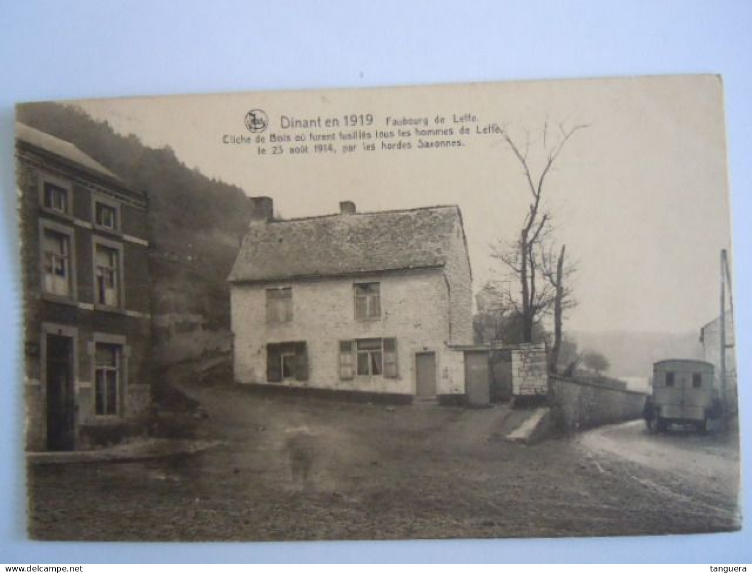 Dinant En 1919 Faubourg De Leffe Cliché De Bois Ou Furent Fusillés Les Hommes De Leffe Le 23 Aout 1914 Circulée  (701) - Dinant