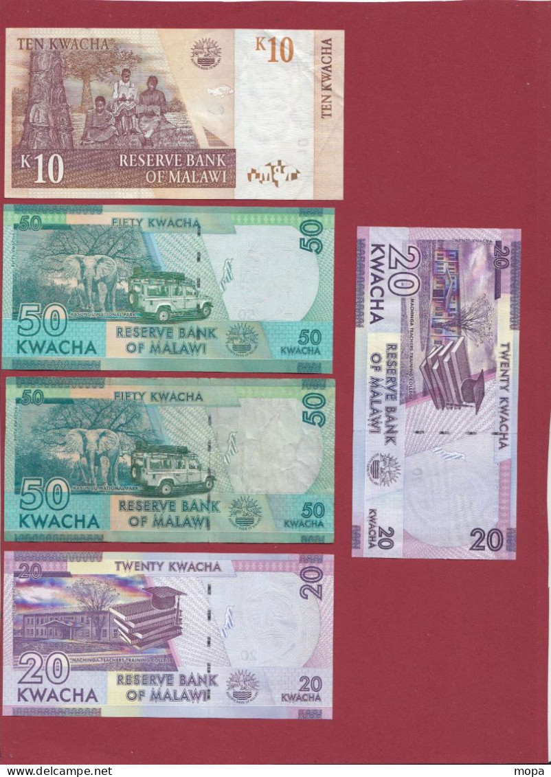 Malawi 14 Billets ---7 En UNC Et 7 Dans L 'état - Malawi