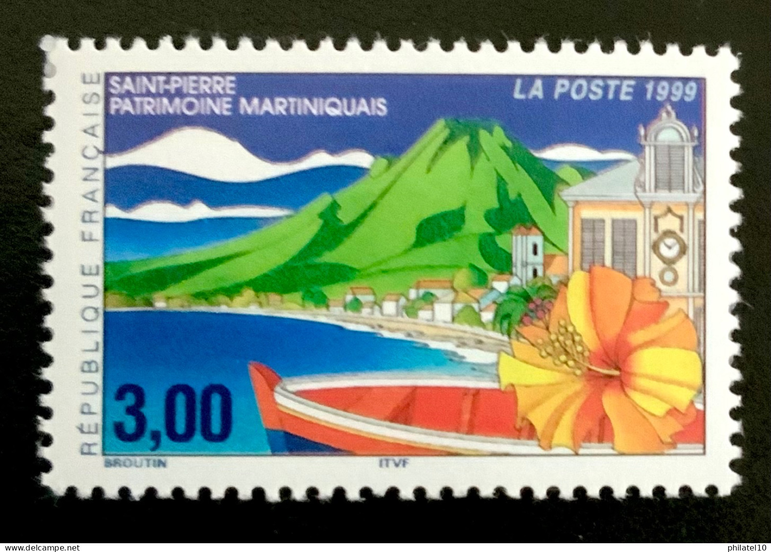 1999 FRANCE N 3244 SAINT PIERRE PATRIMOINE MARTINIQUAIS- NEUF** - Unused Stamps