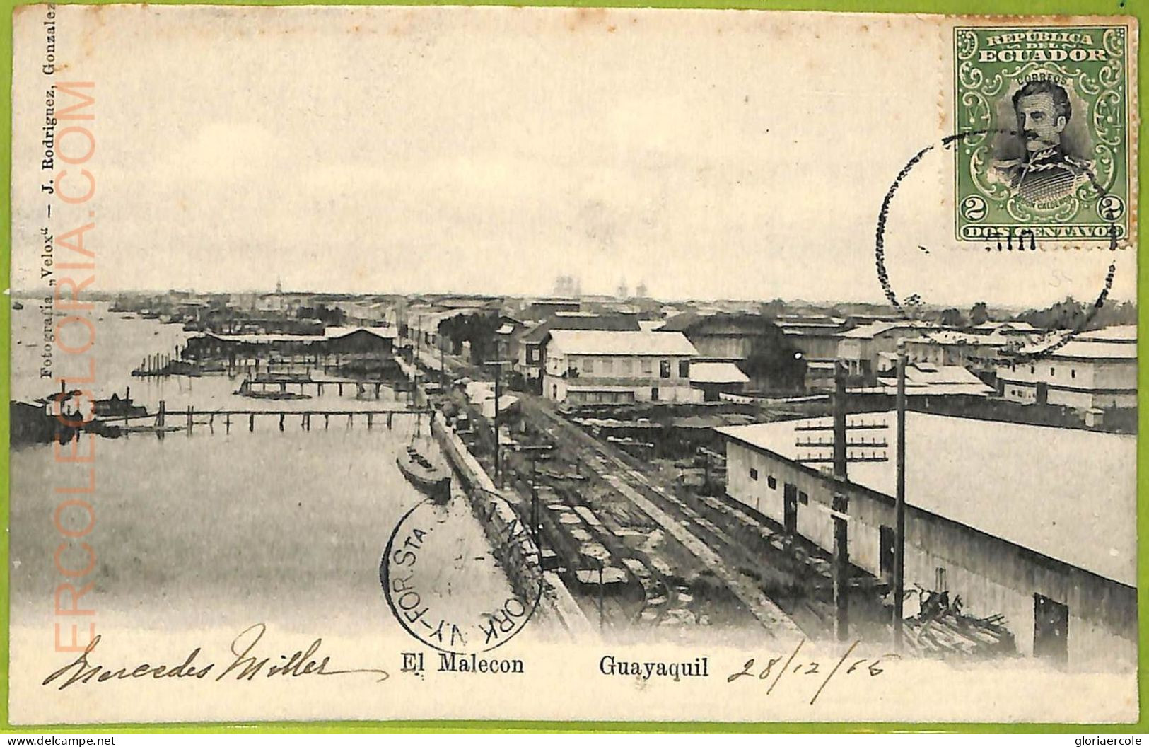 Af2372 - ECUADOR - Vintage Postcard - Guayaquil - El Malecon - 1906 - Equateur