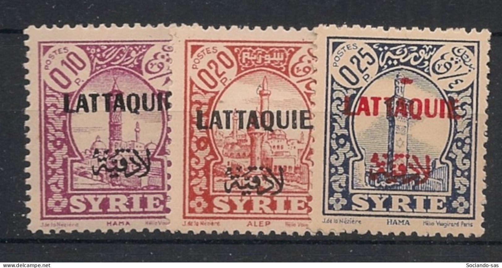 LATTAQUIE - 1933 - N°YT. 20 à 22 - Série Complète - Neuf * / MH VF - Unused Stamps